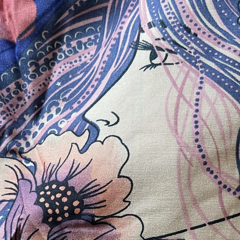 Gorgeous crescent moon cotton kimono top - Picture 8 of 9